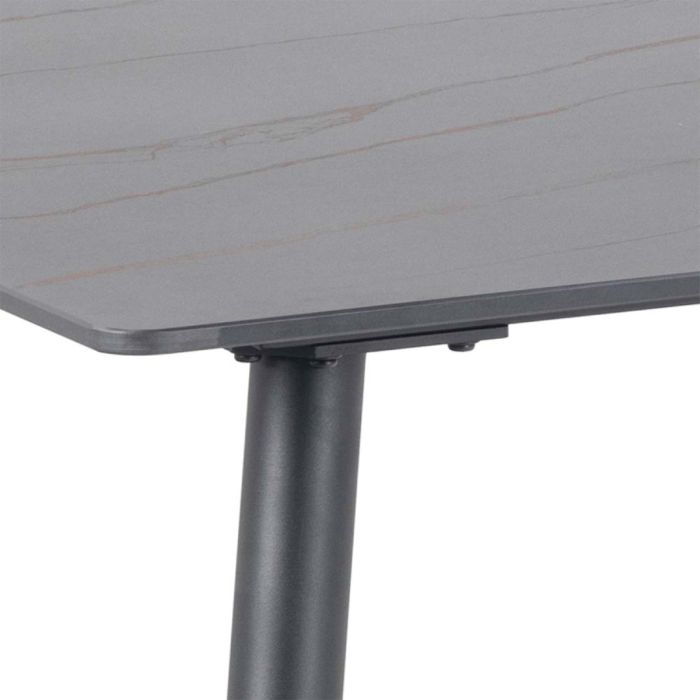 Wicklow Ceramic Dining Table in Black 140x80cm