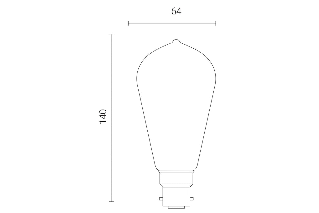 4lite WiZ Connected ST64 Smoky White WiFi LED Smart Bulb - B22 Bayonet