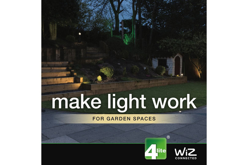 4lite WiZ Connected WiFi LED GU10 IP44 Outdoor Up & Downlight