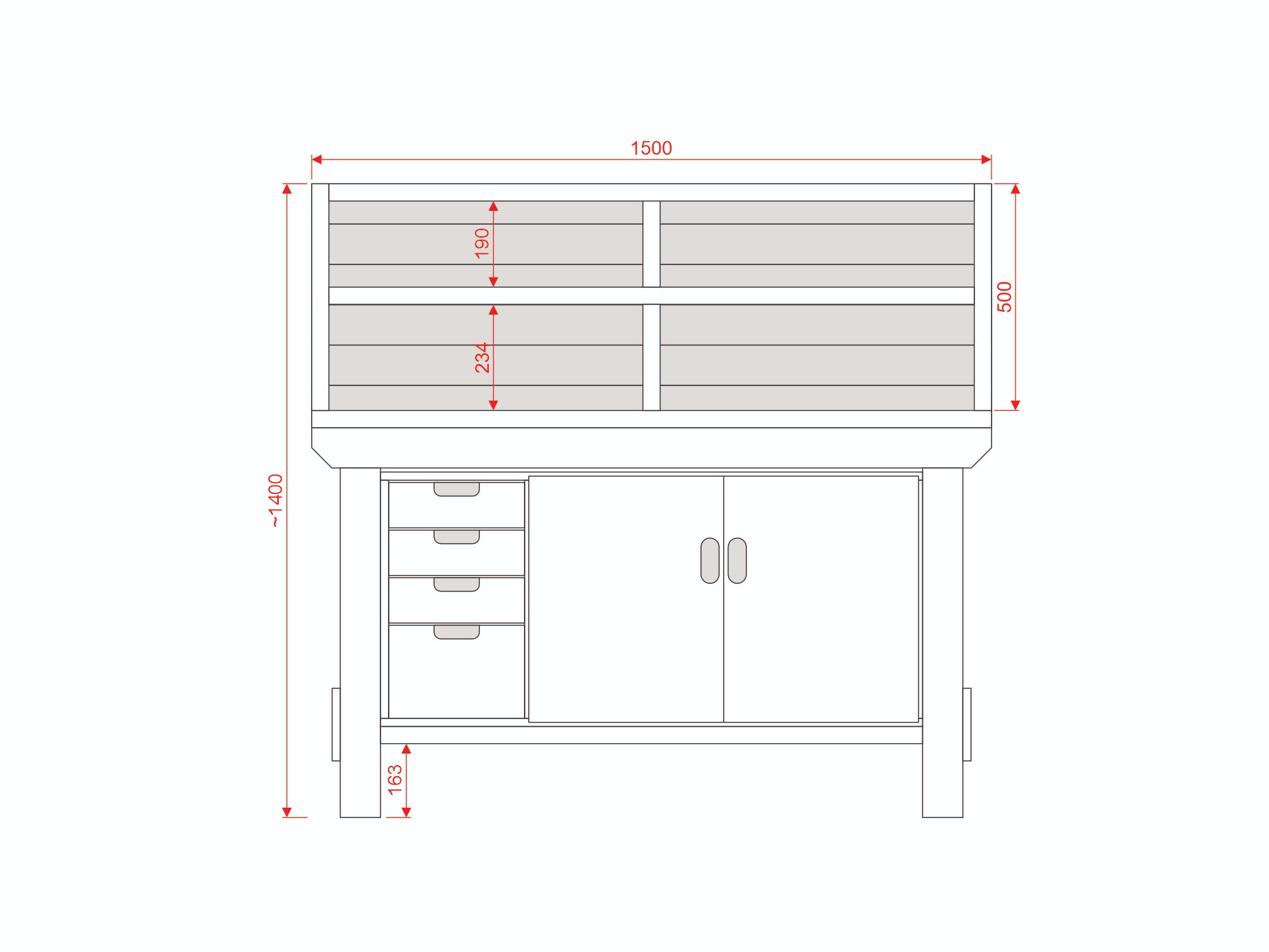 Acorn Heavy-duty Cupboard Workbench (V.1)