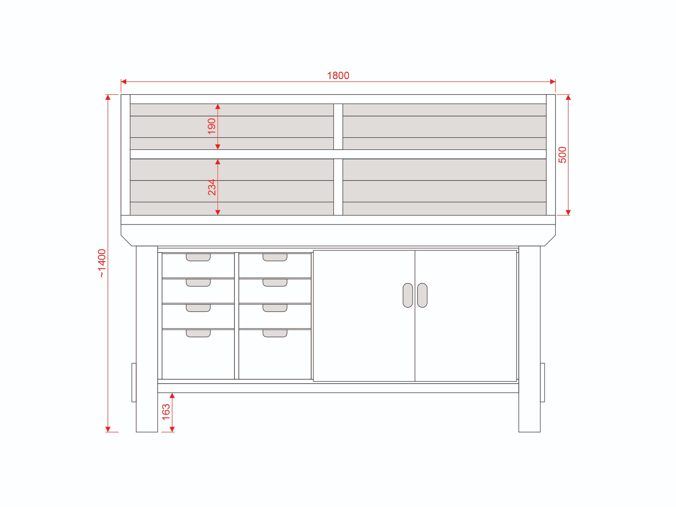 Acorn Heavy-duty Cupboard Workbench (V.1)