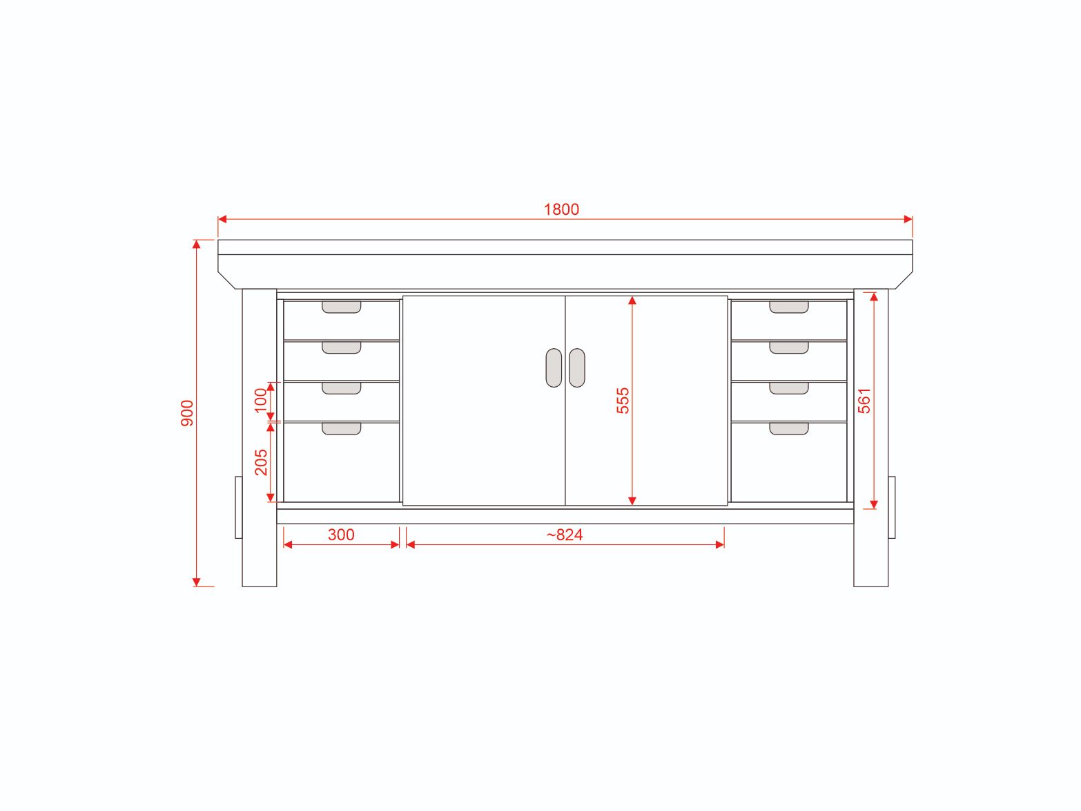 Acorn Heavy-duty Cupboard Workbench (V.4)