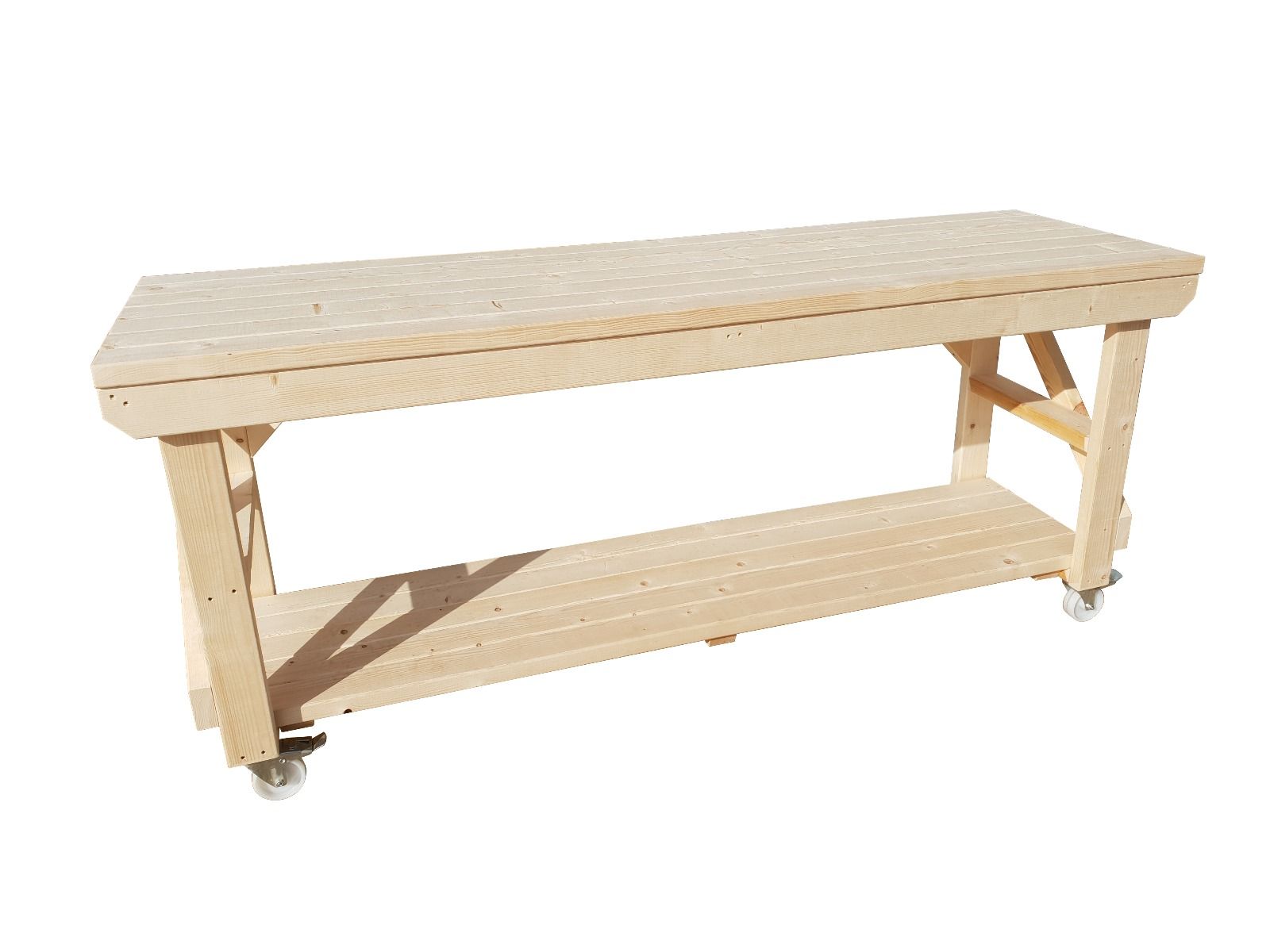 Acorn Wooden Workbench With Wheels