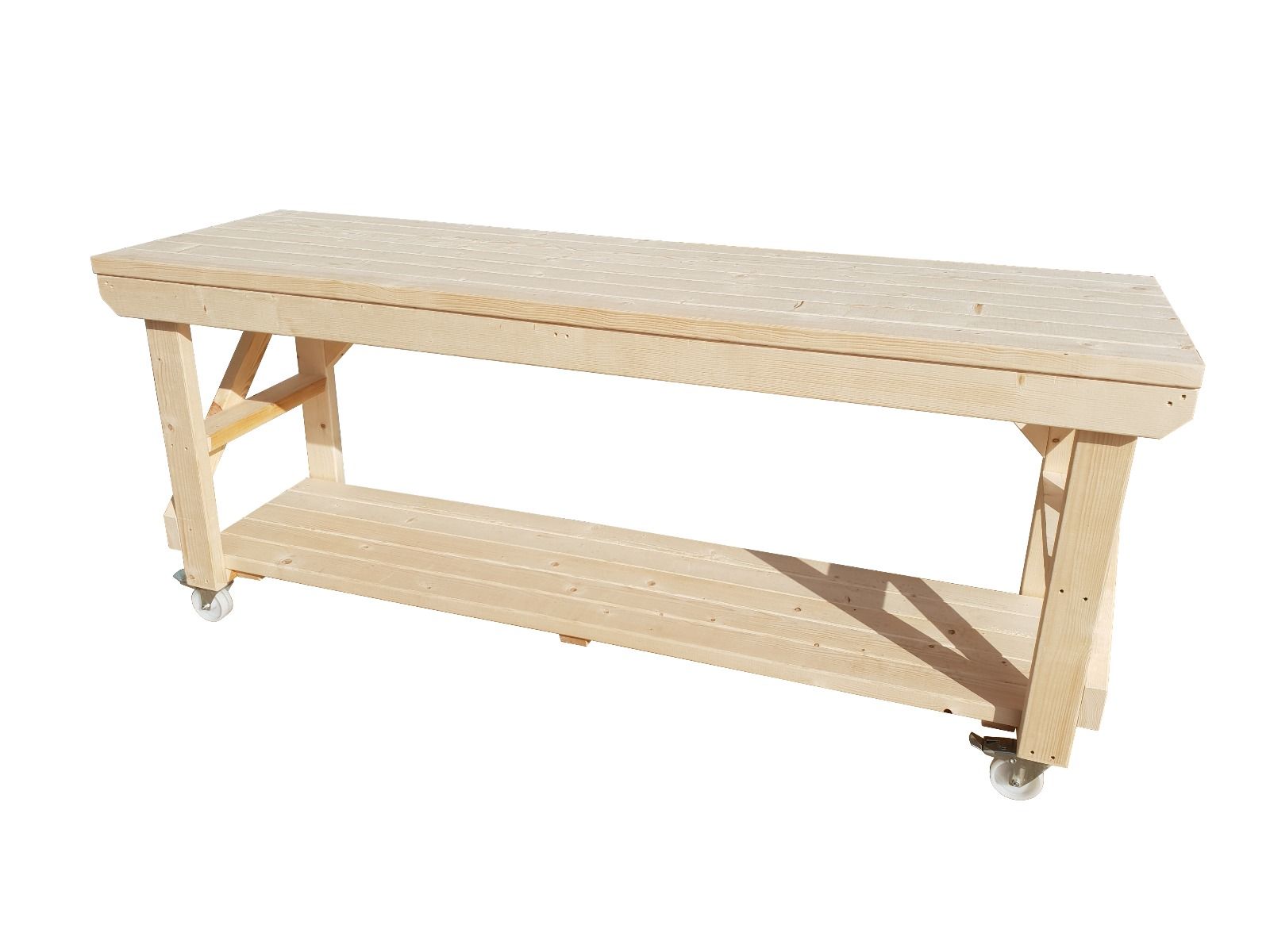 Acorn Wooden Workbench With Wheels