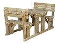 Alders Picnic Table Benches Set With Backrest