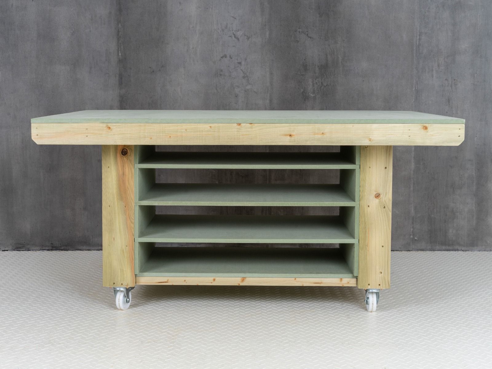 Art/craft table, project workbench with storage V.1.