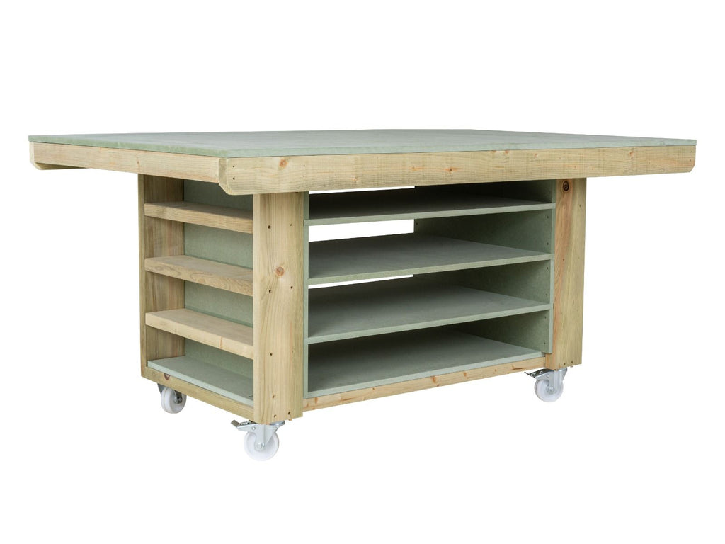 Art/craft table, project workbench with storage V.1.