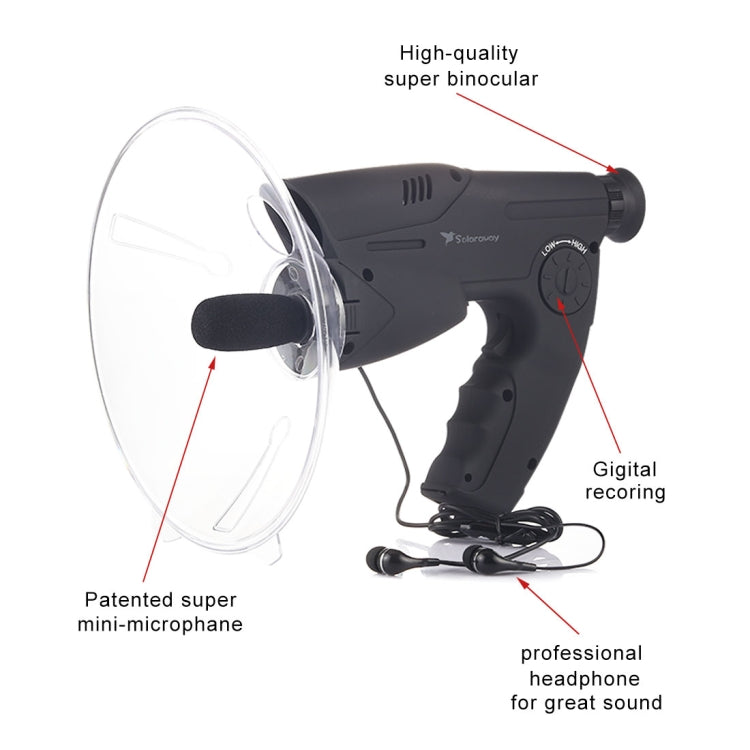 Solaraway TN-02 8X Prism Optical System Orbitor Natural Observer with Digital Recording, Support TF Card & Headphone Jack, 8X Natural Observer