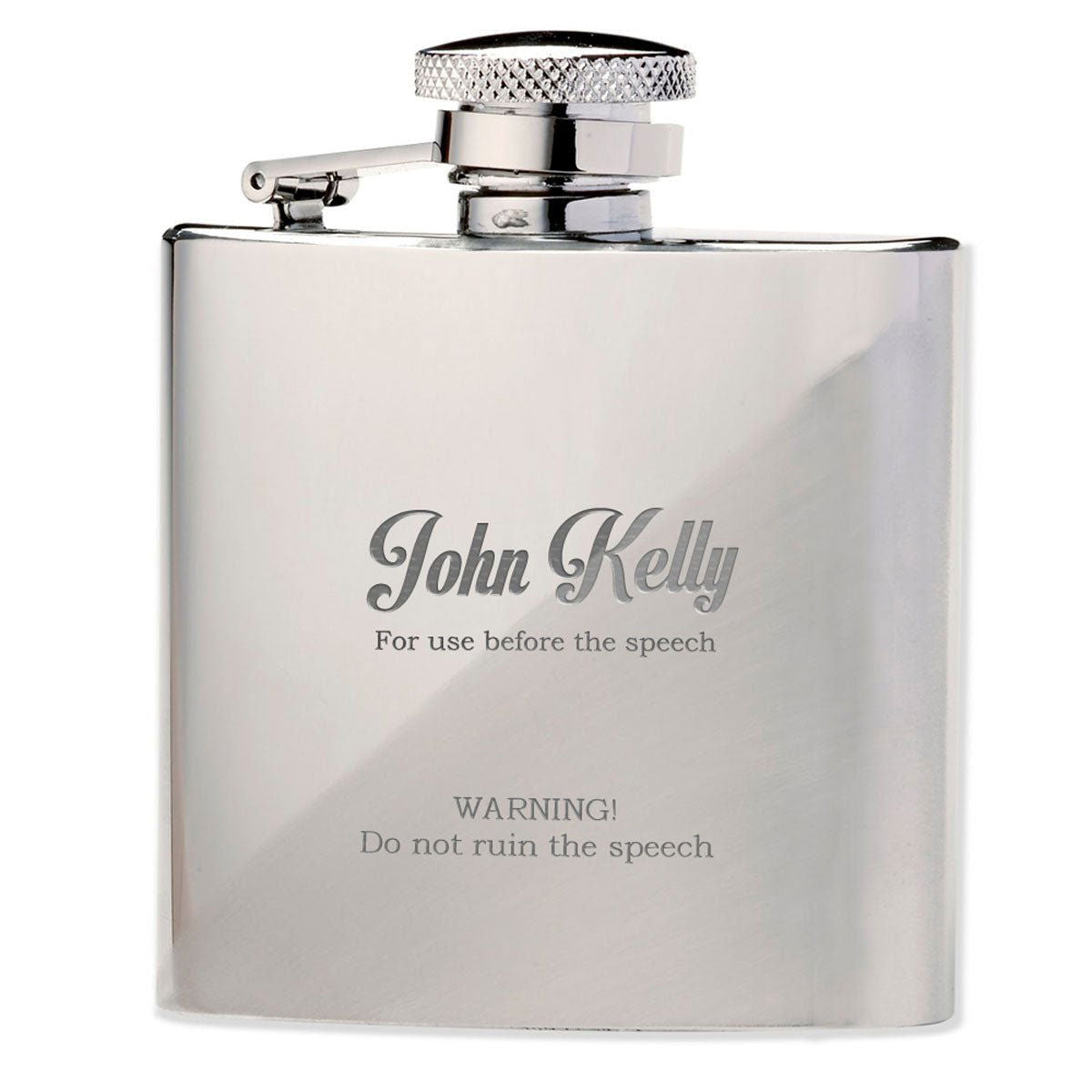 Best Man The Speech Hip Flask
