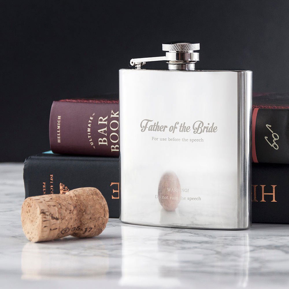 Best Man The Speech Hip Flask