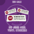 Funny No Cold Callers Door Stickers – Big & Small Vinyl Pack (2 Stickers)