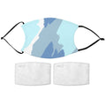 Blue Surfer Design Face Mask