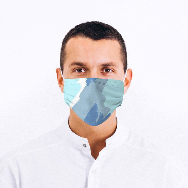 Blue Surfer Design Face Mask