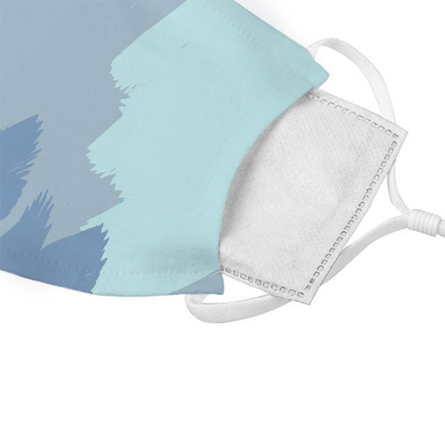 Blue Surfer Design Face Mask