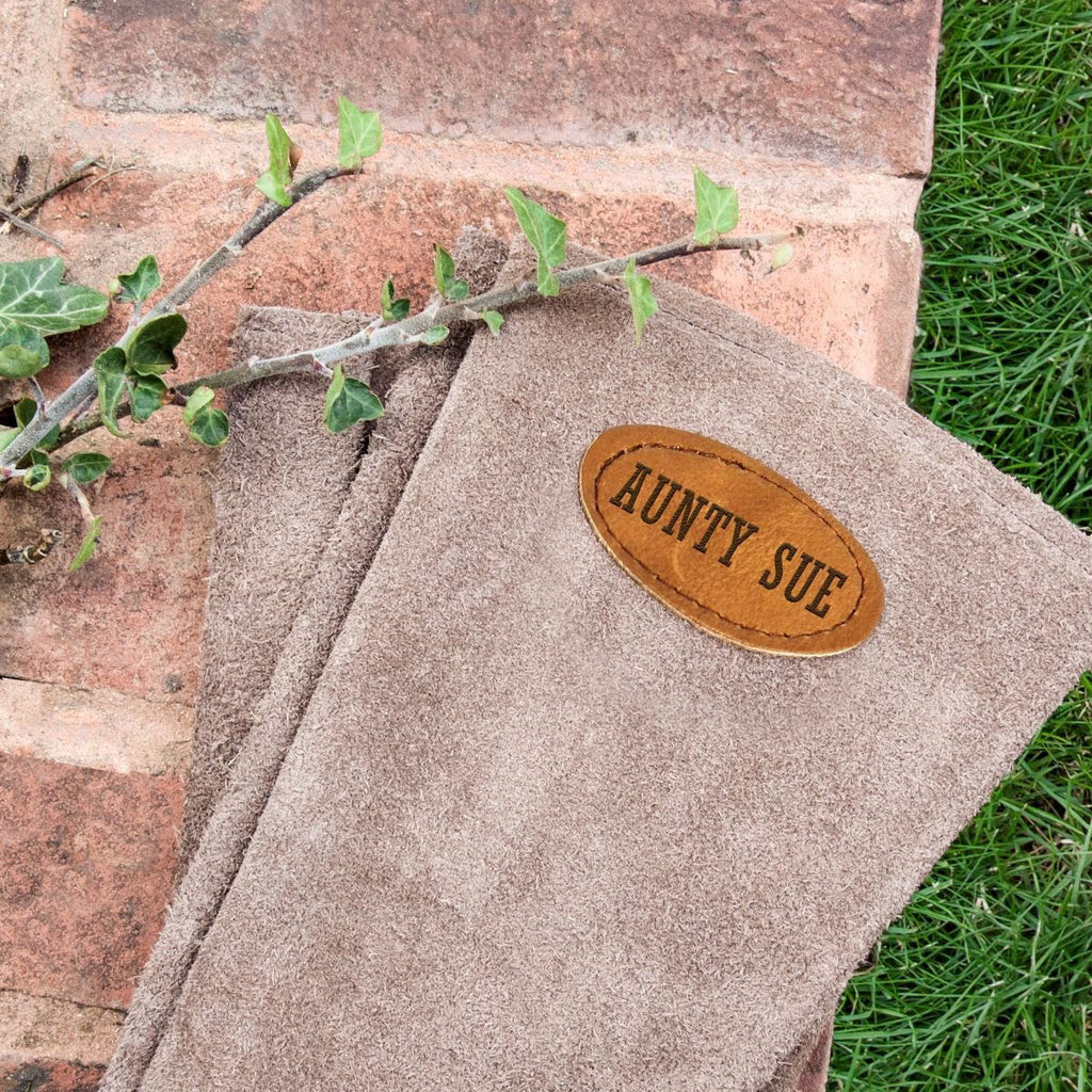 Brown Leather Gardening Gloves