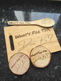 Dani B x Big Sals Side Saver Kitchen Bundle – Apron, Worktop Savers & Engraved Chopping Board