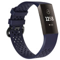 Square Hole Adjustable Sport Watch Band for FITBIT Charge 3