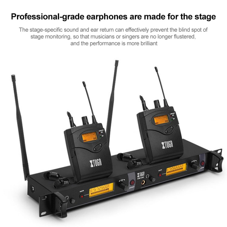 XTUGA IEM1200 Wireless Transmitter 4 Bodypack Stage Singer In-Ear Monitor System, Transmitter 4 Bodypack