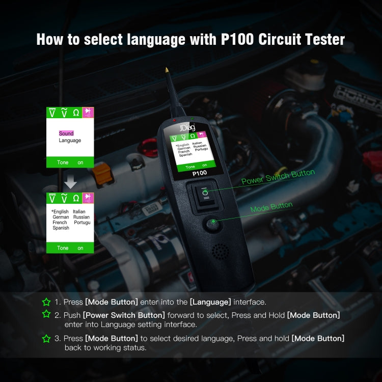 TopDiag P100 Car Circuit Intelligent Analyzer Diagnostic Instrument, Cable Length: 10m, TopDiag P100 10m