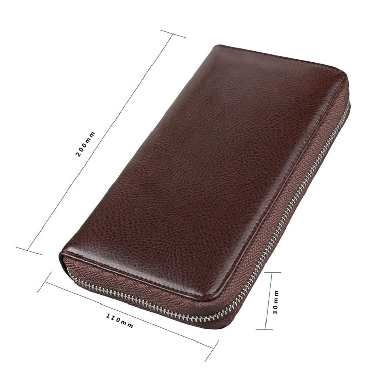 Antimagnetic RFID Large Capacity Long Style Genuine Leather Passport Package / Multifunctional and Many Card Slots Card Package
