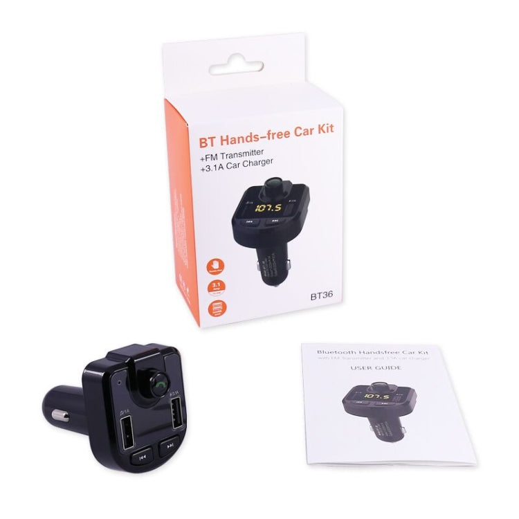 Dual USB Charger, Support Bluetooth / Micro SD Card / TF Card / USB Disk, BT36