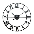 40cm Retro Living Room Iron Round Roman Numeral Mute Decorative Wall Clock, 40cm