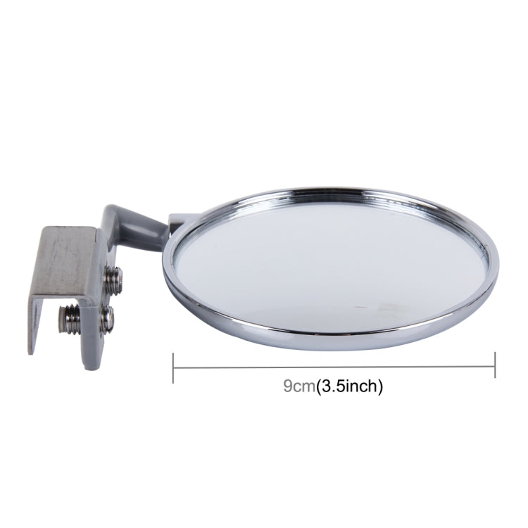 Vehicle Front Blind Area Wide-angle Adjustable Observation Mirror, Silver Left Side, Black Right Side