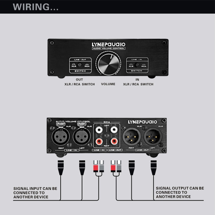 LINEPAUDIO A967 Full-balanced Passive PreAmp Active Speaker Two-channel Volume Controller, A967