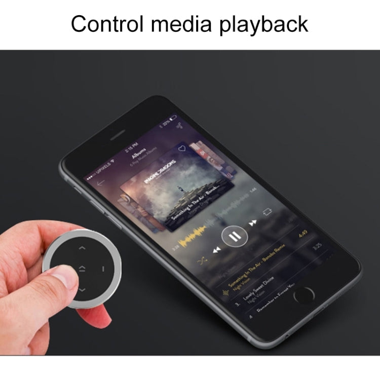 Car Wireless Bluetooth Controller Mobile Phone Multimedia Multi-functional Steering Wheel Remote Controller with Holder, with Holder (Black), with Holder (Silver)