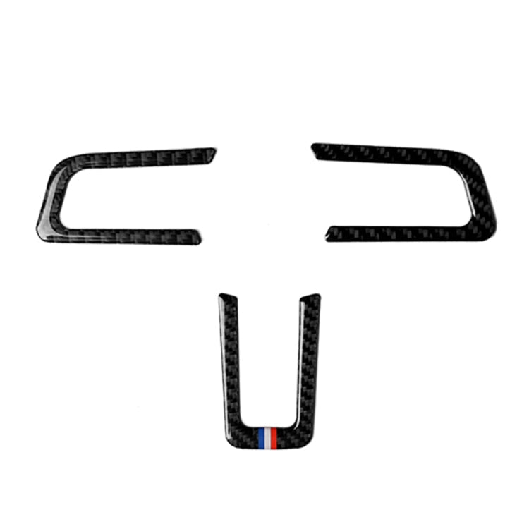 Car USA Color Carbon Fiber Steering Wheel Decorative Sticker for Ford Mustang 2015-2017, Steering Wheel