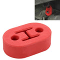 Universal Car Two Holes Adjustable Rubber Mounting Bracket Exhaust Tube Hanging Rubber Tube Car Exhaust Pipe Hanging Shackle Hanging Exhaust Hanging From Ear, 2 Holes (Red)