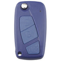 For FIAT Car Keys Replacement 3 Buttons Car Key Case with Side Battery Holder, Blue, Black