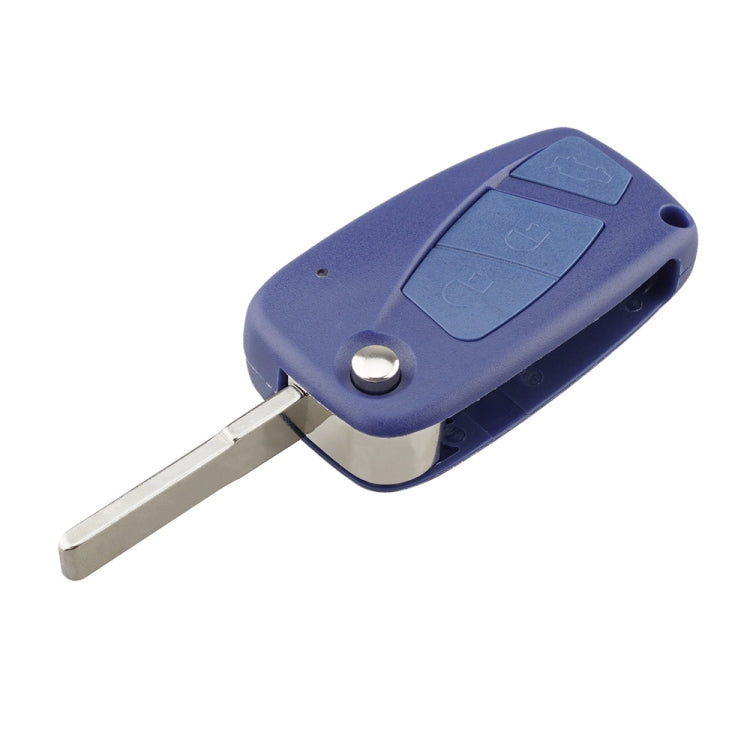 For FIAT Car Keys Replacement 3 Buttons Car Key Case with Side Battery Holder, Blue, Black