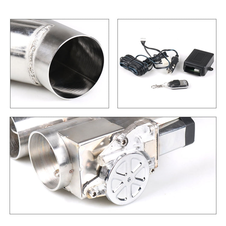 CNSPEED Y Shape 2 In 1 Car Remote Control Electric Exhaust Valve Pipe, Size: 2.25 inch, Size: 2.25 inch