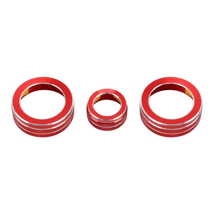 3 PCS Car Metal Air Conditioner Knob Case for Honda CR-V 2017, For Honda CR-V 2017 (Red), For Honda CR-V 2017 (Blue)