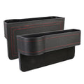 2 PCS Car Multi-functional Principal And Deputy Driver Seat Console Leather Box, Seat Console Leather Box (Black), Seat Console Leather Box (Beige), Seat Console Leather Box (Brown)
