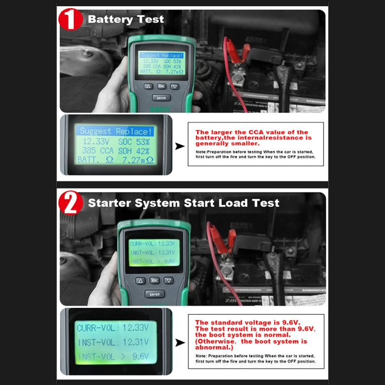 DUOYI DY2015A Car 12V 24V Digital CCA Load Battery Charging Digital Capacity Tester, DY2015A