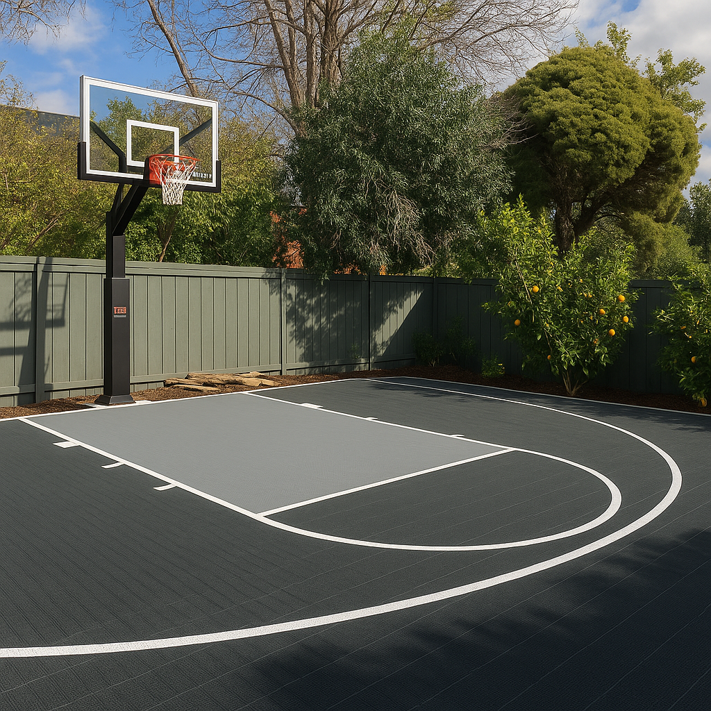 Mini Basketball Court Flooring with Court Markings | Includes Court Markings