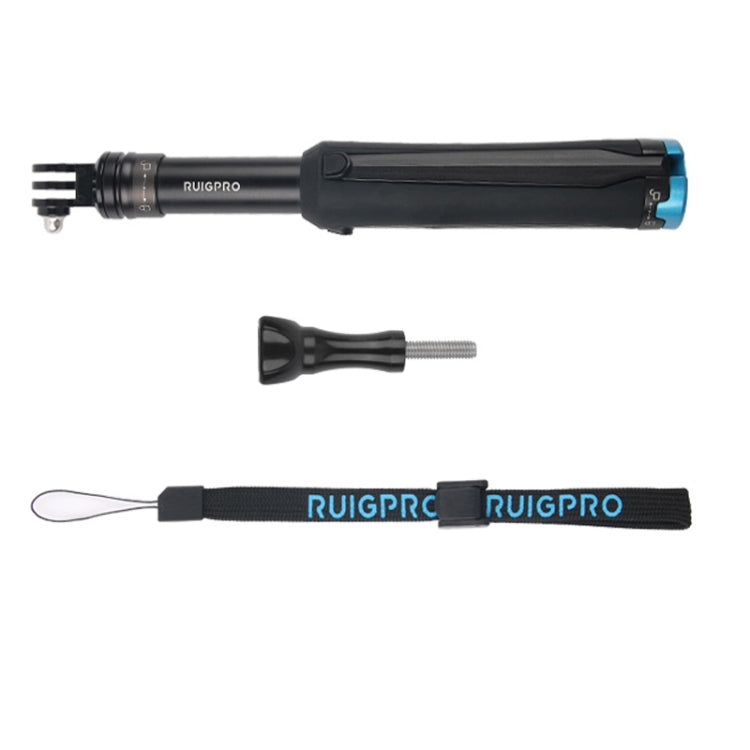Portable Foldable Tripod Holder Selfie Monopod Stick for GoPro, Insta360, DJI and Other Action Cameras, Length: 23.5-81cm