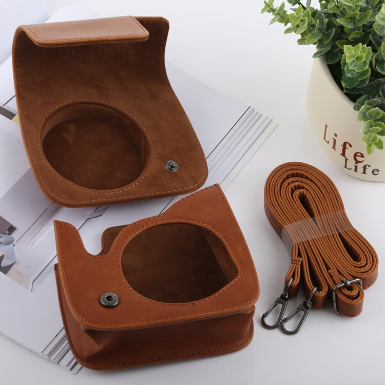 Retro Style Full Body Camera PU Leather Case Bag with Strap for FUJIFILM instax mini 9 / mini 8+ / mini 8, For FUJI mini 9, For FUJI  mini 9