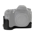 1/4 inch Thread PU Leather Camera Half Case Base for Canon EOS 80D / 70D, For Canon EOS 80D