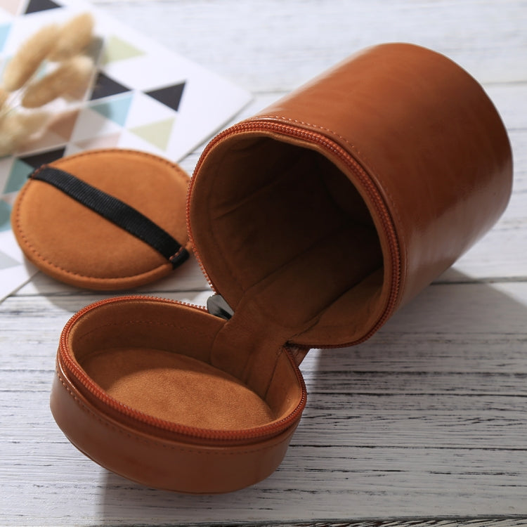 Medium Lens Case Zippered PU Leather Pouch Box for DSLR Camera Lens, Size: 13x9x9cm, 13 x 9cm (Brown), 13 x 9cm (Coffee), 13 x 9cm (Black)