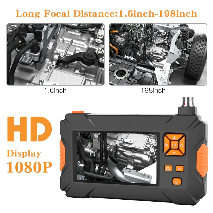 P30 8mm IP67 Waterproof 4.3 inch HD Portable Endoscope Snake Tube Industrial Endoscope, Cable Length: 1m, 1m