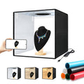 40cm Folding Portable Ring Light USB Photo Lighting Studio Shooting Tent Box with 6 x Color PVC Backdrops, Size: 40cm x 40cm x 40cm, 40cm