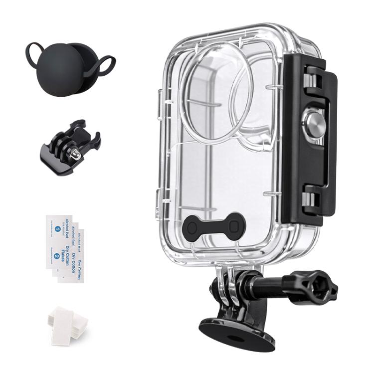 For DJI Osmo 360 50m Depth Waterproof Housing Case with Lens Silicone Cap, For DJI Osmo 360