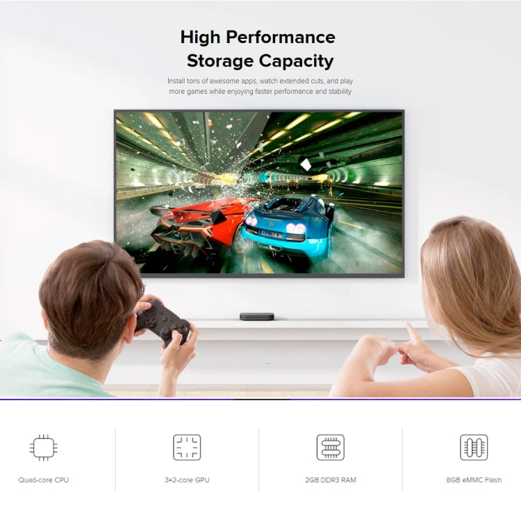 Xiaomi TV Box S 2nd Gen 4K HDR Google TV with Google Assistant Remote Streaming Media Player, Cortex-A55 Quad-core 64bit, 2GB+8GB, Google TV, EU Version, TV Box S 2nd Gen