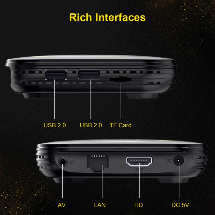 HK1 RBOX-H8S 4K Ultra HD Android 12.0 Smart TV Box with Remote Control, Allwinner H618 Quad-Core, 2GB+16GB, 2GB+16GB