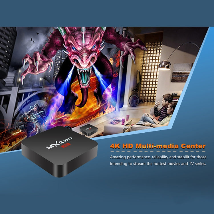 MXQ PROi 1080P 4K HD Smart TV BOX with Remote Controller, Android 7.1 S905W Quad Core Cortex-A53 Up to 2GHz, RAM: 2GB, ROM: 16GB, Support WiFi