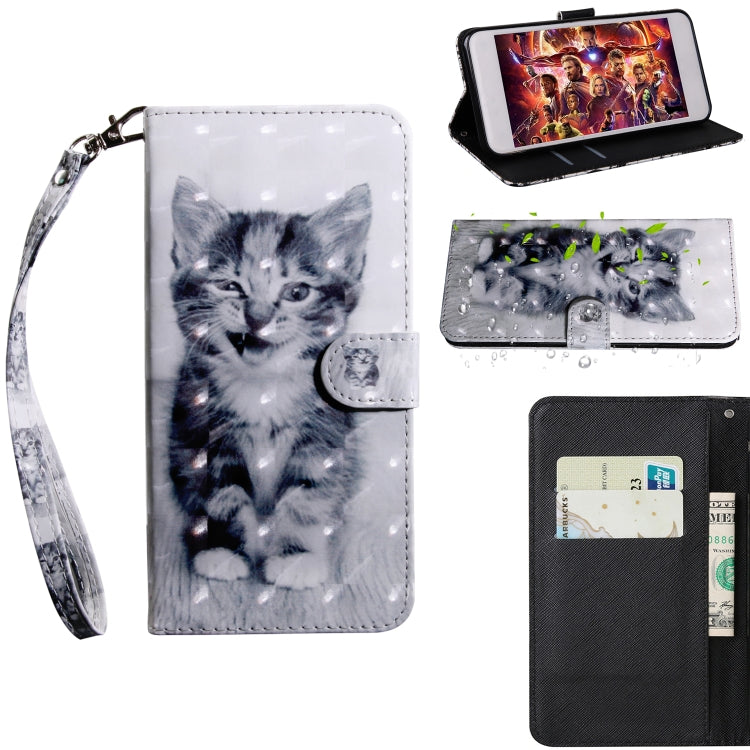 3D Painting Pattern Coloured Drawing Horizontal Flip TPU + PU Leather Case with Holder & Card Slots & Wallet, For Galaxy J8 2018, For Galaxy S10