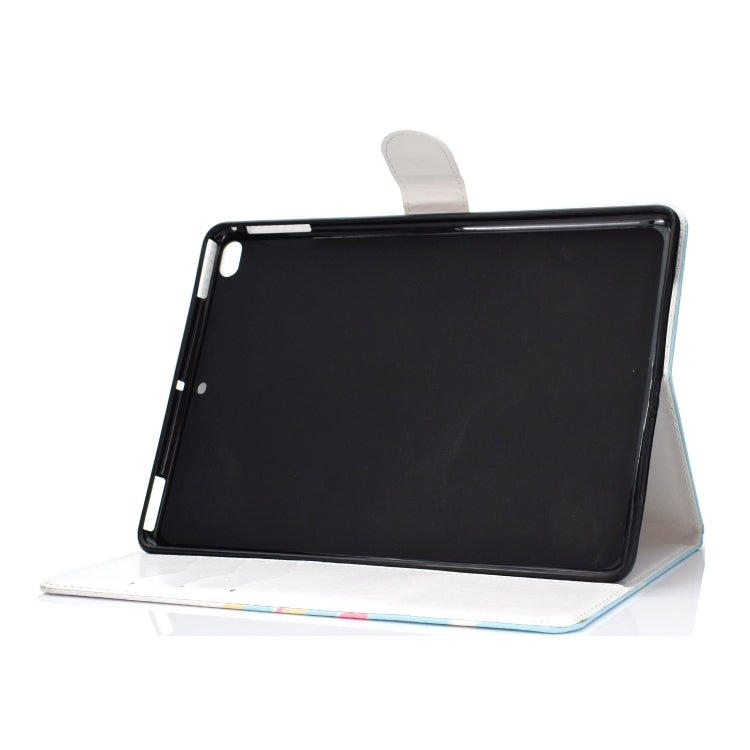 Colored Pattern Drawing Horizontal Flip PU Leather Case with Three-folding Holder & Sleep / Wake-up Function, For iPad 5 / 6 / 7 / 8, For iPad Pro 11, Ffor iPad Pro 11